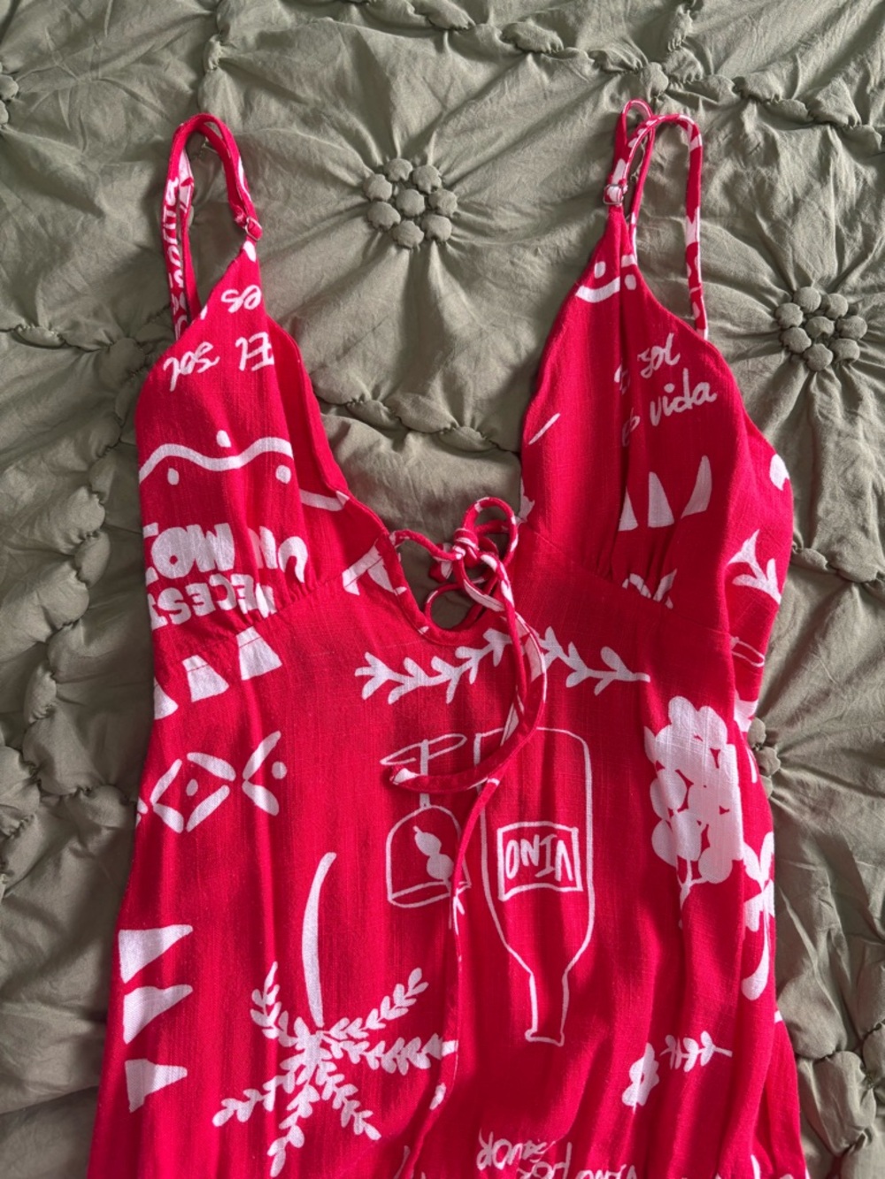Paper Heart Linen Maxi Dress - Picture 4 of 5